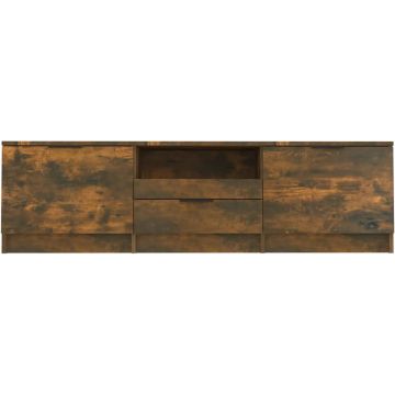 vidaXL Tv-meubel 140x35x40 cm bewerkt hout gerookt eikenkleurig