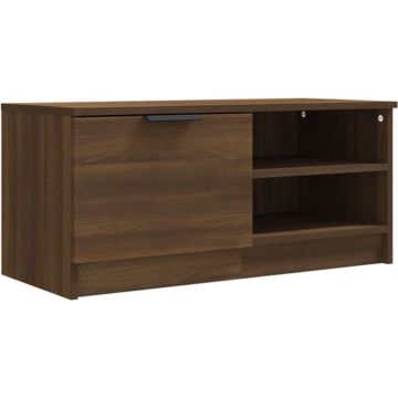 vidaXL Tv-meubel 80x35x36,5 cm bewerkt hout bruineikenkleurig