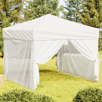 vidaXL Partytent inklapbaar met zijwanden 3x3 m wit