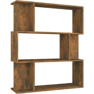 vidaXL Boekenkast / kamerscherm 80x24x96 cm bewerkt hout gerookt eiken