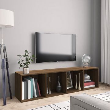 vidaXL Boekenkast/tv-meubel 143x30x36 cm bewerkt hout bruineikenkleur