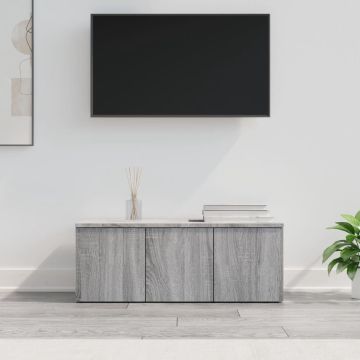 vidaXL Tv-meubel 80x34x30 cm bewerkt hout grijs sonoma eikenkleurig