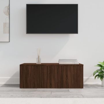 vidaXL Tv-meubel 80x34x30 cm bewerkt hout bruineikenkleurig