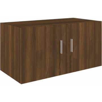 vidaXL Hangkast 80x39x40 cm bewerkt hout bruineikenkleurig