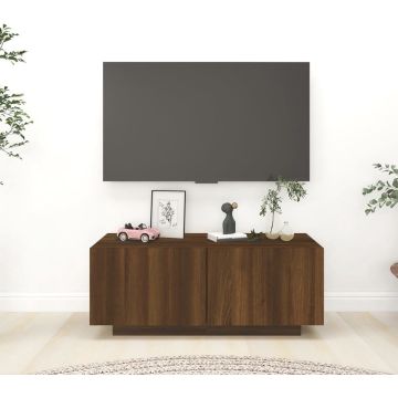 vidaXL Tv-meubel 100x35x40 cm bewerkt hout bruineikenkleurig