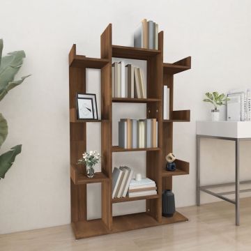 vidaXL Boekenkast 86x25,5x140 cm bewerkt hout bruineikenkleurig