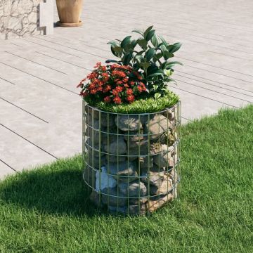 vidaXL Gabion paal rond Ø50x50 cm gegalvaniseerd staal