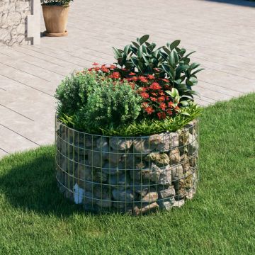 vidaXL Gabion paal rond Ø100x50 cm gegalvaniseerd staal