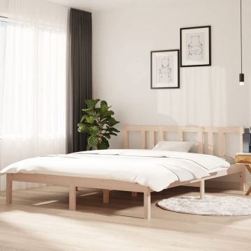 vidaXL Bedframe massief hout 150x200 cm 5FT King Size