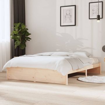 vidaXL Bedframe massief hout 140x190 cm