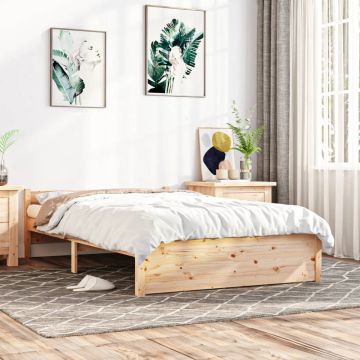 vidaXL Bedframe massief hout 120x190 cm 4FT Small Double