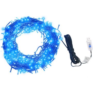 vidaXL Lichtslinger met 150 LED's 15 m PVC blauw