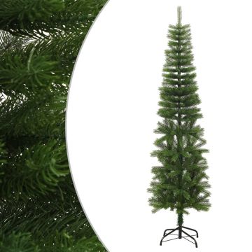 vidaXL Kunstkerstboom met standaard smal 210 cm PE