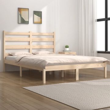 vidaXL Bedframe massief grenenhout 120x190 cm 4FT Small Double