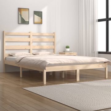 vidaXL Bedframe massief grenenhout 140x190 cm