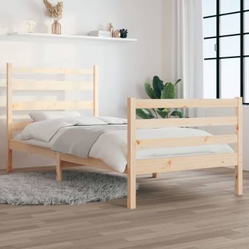 vidaXL Bedframe massief grenenhout 90x200 cm