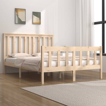 vidaXL Bedframe massief grenenhout 140x190 cm