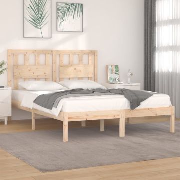 vidaXL Bedframe massief grenenhout 120x190 cm 4FT Small Double