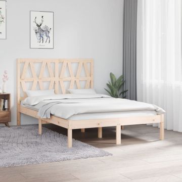 vidaXL Bedframe massief grenenhout 120x190 cm 4FT Small Double