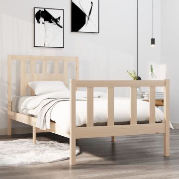 vidaXL Bedframe massief hout 90x190 cm 3FT Single