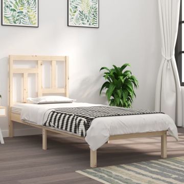 vidaXL Bedframe massief hout 75x190 cm 2FT6 Small Single