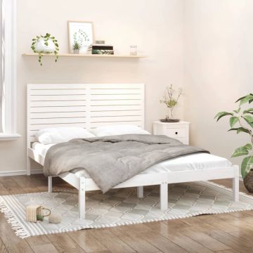 vidaXL Bedframe massief hout wit 160x200 cm