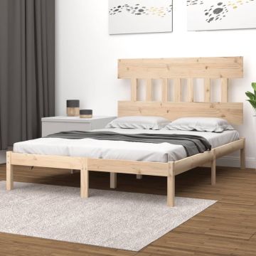 vidaXL Bedframe massief hout 140x190 cm