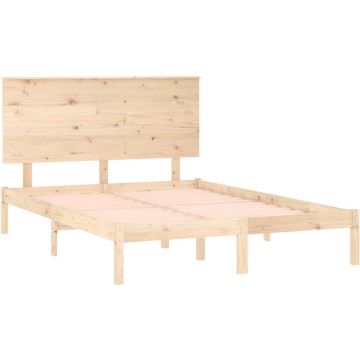 vidaXL Bedframe massief hout 135x190 cm 4FT6 Double