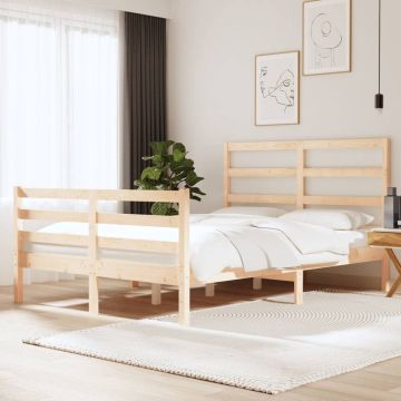 vidaXL Bedframe massief grenenhout 140x190 cm