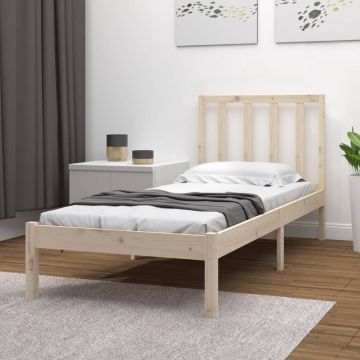 vidaXL Bedframe massief grenenhout 90x200 cm