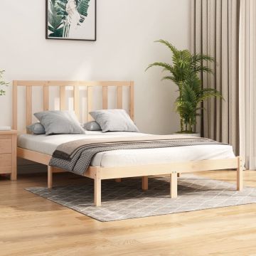 vidaXL Bedframe massief grenenhout 140x190 cm