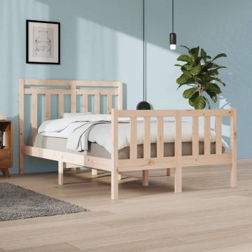 vidaXL Bedframe massief hout 120x190 cm 4FT Small Double