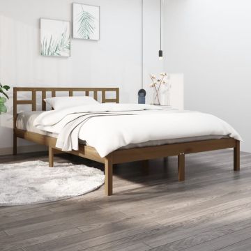 vidaXL Bedframe massief hout honingbruin 120x200 cm