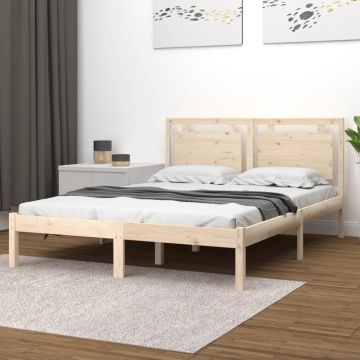 vidaXL Bedframe massief hout 120x190 cm 4FT Small Double