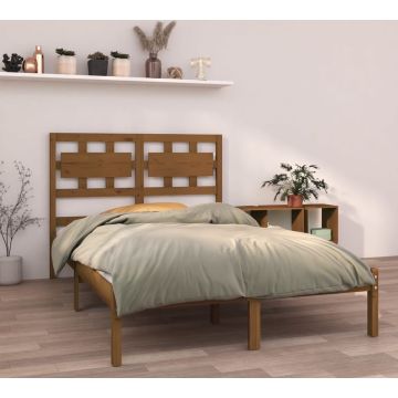 vidaXL Bedframe massief hout honingbruin 120x200 cm