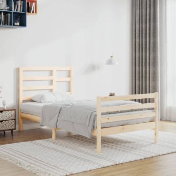 vidaXL Bedframe massief hout 90x200 cm