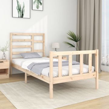 vidaXL Bedframe massief hout 75x190 cm 2FT6 Small Single