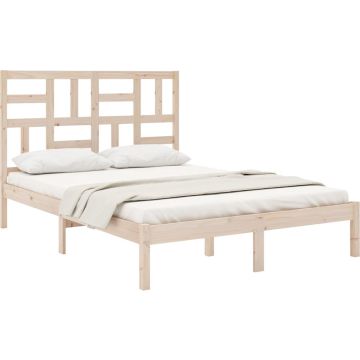 vidaXL Bedframe massief hout 135x190 cm 4FT6 Double