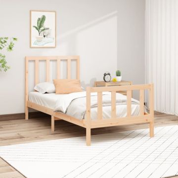 vidaXL Bedframe massief grenenhout 90x200 cm