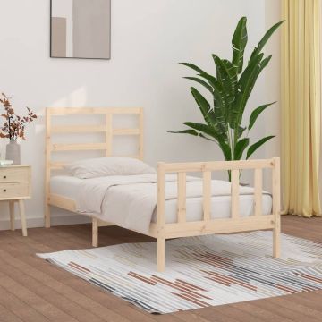 vidaXL Bedframe massief grenenhout 90x200 cm