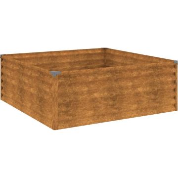 vidaXL-Plantenbak-verhoogd-100x100x36-cm-cortenstaal