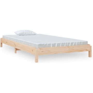 vidaXL Bed stapelbaar 100x200 cm massief grenenhout