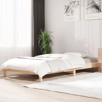 vidaXL Bed stapelbaar 75x190 cm massief grenenhout