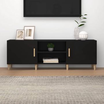 vidaXL Tv-meubel 150x30x50 cm bewerkt hout zwart