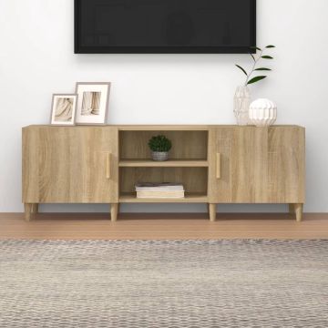 vidaXL Tv-meubel 150x30x50 cm bewerkt hout sonoma eikenkleurig