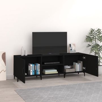 vidaXL Tv-meubel 150x30x50 cm bewerkt hout zwart