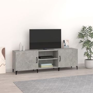 vidaXL Tv-meubel 150x30x50 cm bewerkt hout betongrijs