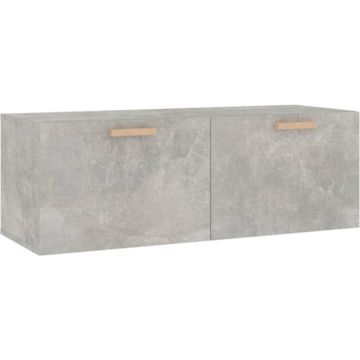 vidaXL Wandkast 100x36,5x35 cm bewerkt hout grijs