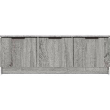 vidaXL Tv-meubel 102x35x36,5 cm bewerkt hout grijs sonoma eikenkleurig