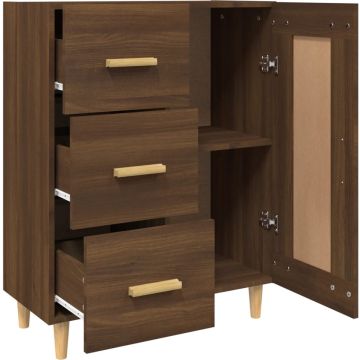 vidaXL Dressoir 69,5x34x90 cm bewerkt hout bruineikenkleurig